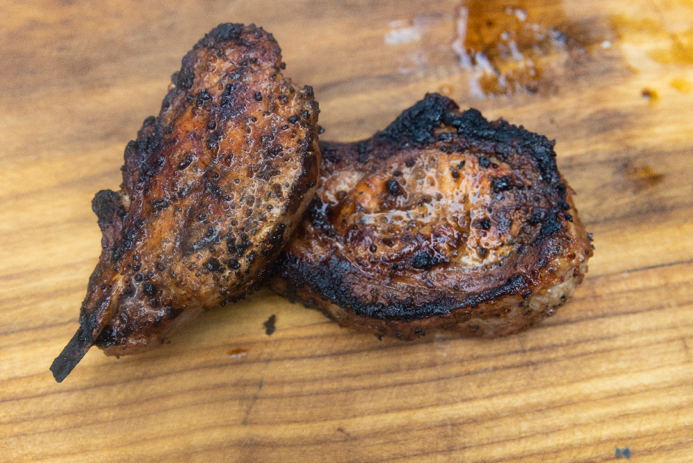 Raw Duroc Bone in Pork Chops 2/12-14oz