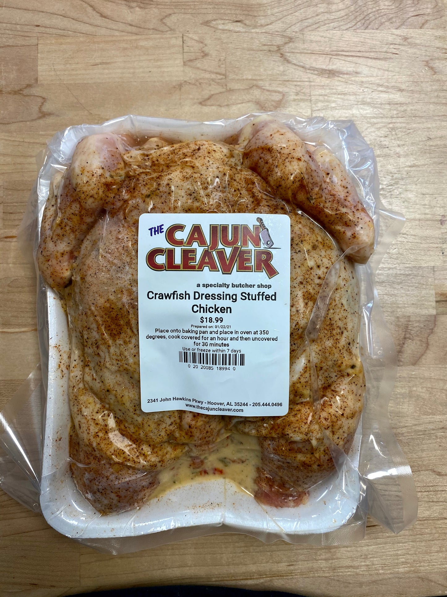 Cajun Whole Stuffed Chicken