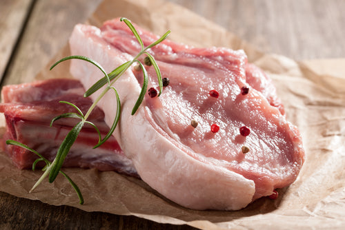 Raw Duroc Bone in Pork Chops 2/12-14oz